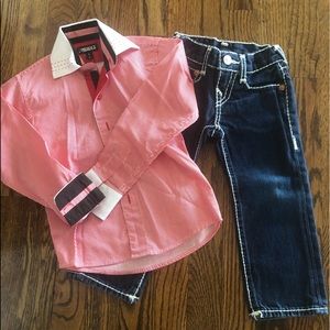 Designer lucky brand jeans, Envy Kids shirt size 2